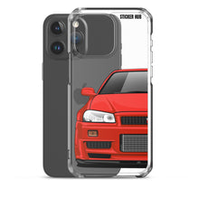 Load image into Gallery viewer, Red R34 Nissan GTR - iPhone Case