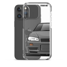 Load image into Gallery viewer, Gray R34 Nissan GTR - iPhone Case