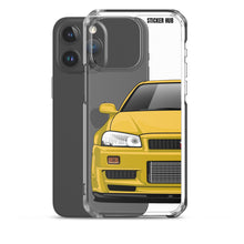 Load image into Gallery viewer, Yellow R34 Nissan GTR - iPhone Case