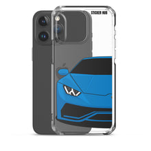 Load image into Gallery viewer, Blue Lamborghini Huracan - iPhone Case