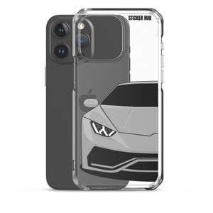 Silver Lamborghini Huracan - iPhone Case