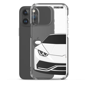 White Lamborghini Huracan - iPhone Case