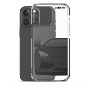 Black Lamborghini Aventadoor - iPhone Case