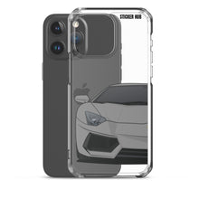 Load image into Gallery viewer, Gray Lamborghini Aventadoor - iPhone Case