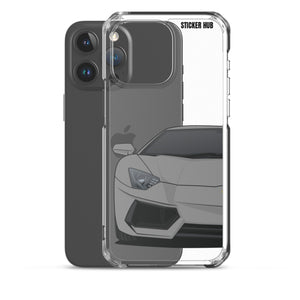 Gray Lamborghini Aventadoor - iPhone Case