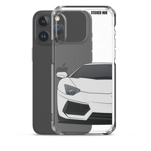 Silver Lamborghini Aventadoor - iPhone Case