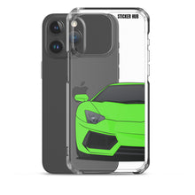 Load image into Gallery viewer, Green Lamborghini Aventadoor - iPhone Case