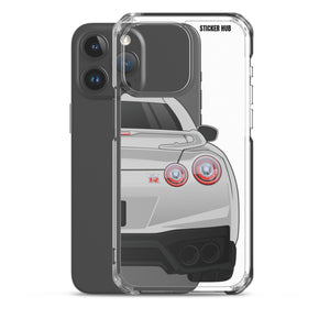 Silver R35 Nissan GTR - iPhone Case