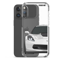 Load image into Gallery viewer, White C7 Corvette Z06 - iPhone Case