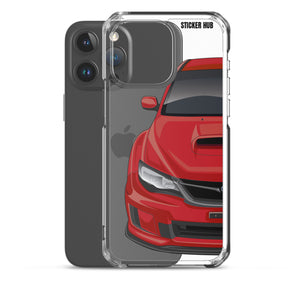 Red 09-14 Subaru WRX STI - iPhone Case