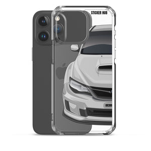 Silver 09-14 Subaru WRX STI - iPhone Case