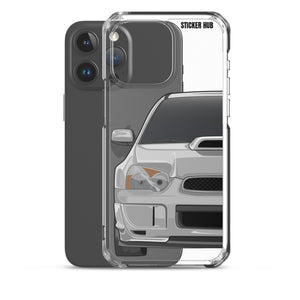 Silver 03-05 Subaru WRX STI - iPhone Case