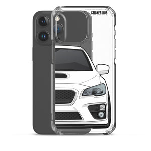 White 15-17 Subaru WRX STI - iPhone Case