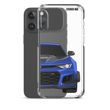 Load image into Gallery viewer, Hyper Blue 6th Gen Camaro ZL1 1LE - iPhone Case