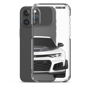 White 6th Gen Camaro ZL1 1LE - iPhone Case