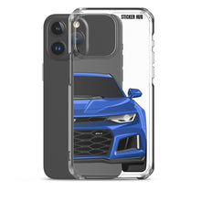 Load image into Gallery viewer, Hyper Blue 6th Gen Camaro ZL1 - iPhone Case