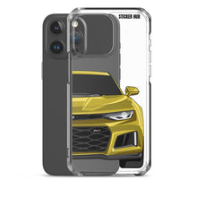 Load image into Gallery viewer, Yellow 6th Gen Camaro ZL1 - iPhone Case