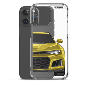 Yellow 6th Gen Camaro ZL1 - iPhone Case