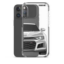 Load image into Gallery viewer, Silver 6th Gen Camaro ZL1 - iPhone Case