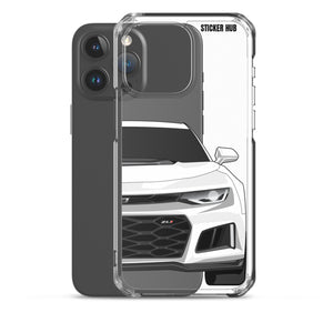 White 6th Gen Camaro ZL1 - iPhone Case