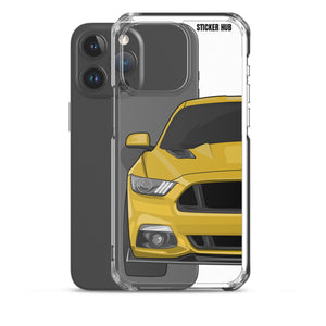 Yellow 15-17 Mustang 5.0 - iPhone Case