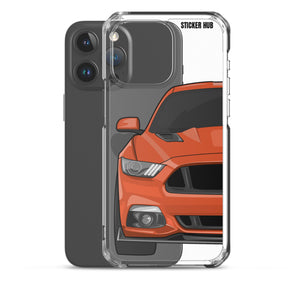 Orange 15-17 Mustang 5.0 - iPhone Case