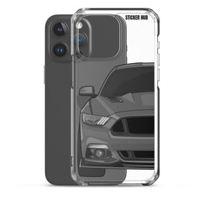 Gray 15-17 Mustang 5.0 - iPhone Case