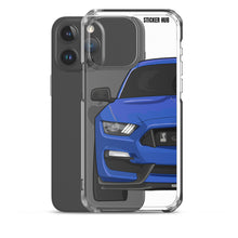 Load image into Gallery viewer, Lightning Blue Mustang GT350 - iPhone Case