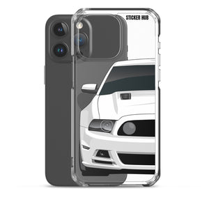 White 13-14 Mustang 5.0 - iPhone Case