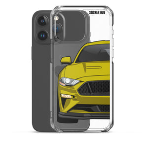 Yellow 18-21 Mustang 5.0 - iPhone Case