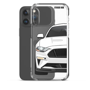 White 18-21 Mustang 5.0 - iPhone Case