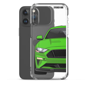 Green 18-21 Mustang 5.0 iPhone Case