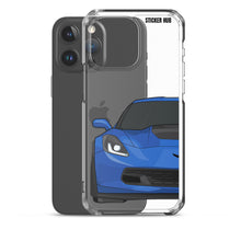 Load image into Gallery viewer, Laguna Blue C7 Corvette Z06 - iPhone Case