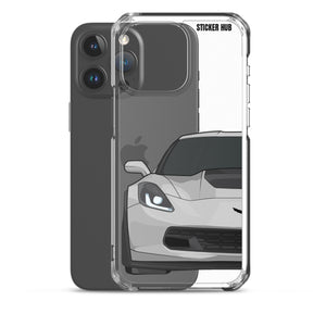 Silver C7 Corvette Z06 - iPhone Case