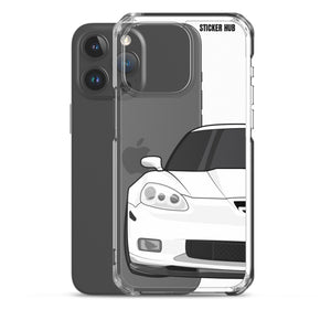 White C6 Corvette Z06 - iPhone Case