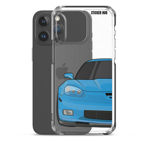 Jet Stream Blue C6 Corvette Z06 - iPhone Case