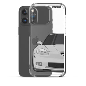 Silver C6 Corvette Z06 - iPhone Case