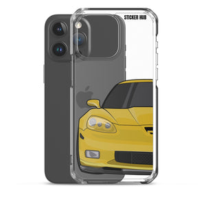 Velocity Yellow C6 Corvette Z06 - iPhone Case