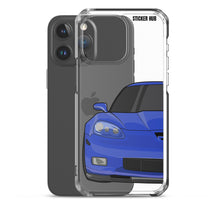 Load image into Gallery viewer, LeMans Blue C6 Corvette Z06 iPhone Case