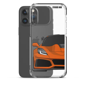 Orange C7 Corvette Zr1 - iPhone Case