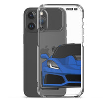 Load image into Gallery viewer, Elkhart Blue C7 Corvette Zr1 - iPhone Case