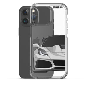 Silver C7 Corvette Zr1 - iPhone Case