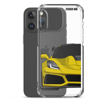 Load image into Gallery viewer, Yellow C7 Corvette Zr1 - iPhone Case