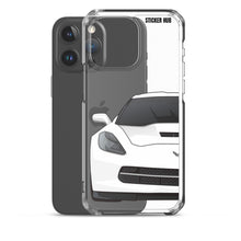 Load image into Gallery viewer, White C7 Corvette Stingray - iPhone Case