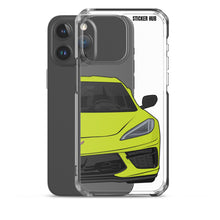 Load image into Gallery viewer, Accelerate Yellow C8 Corvette - iPhone Case