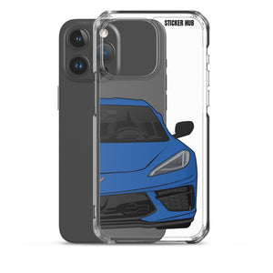 Elkhart Blue C8 Corvette - iPhone Case