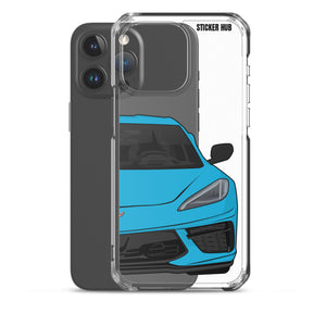 Rapid Blue C8 Corvette - iPhone Case