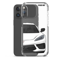 Load image into Gallery viewer, White C8 Corvette - iPhone Case