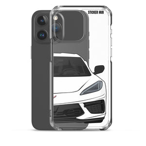 White C8 Corvette - iPhone Case