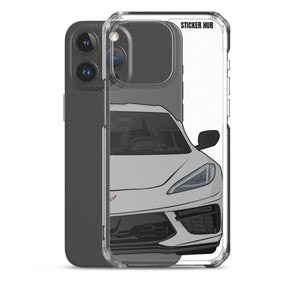 Silver C8 Corvette - iPhone Case